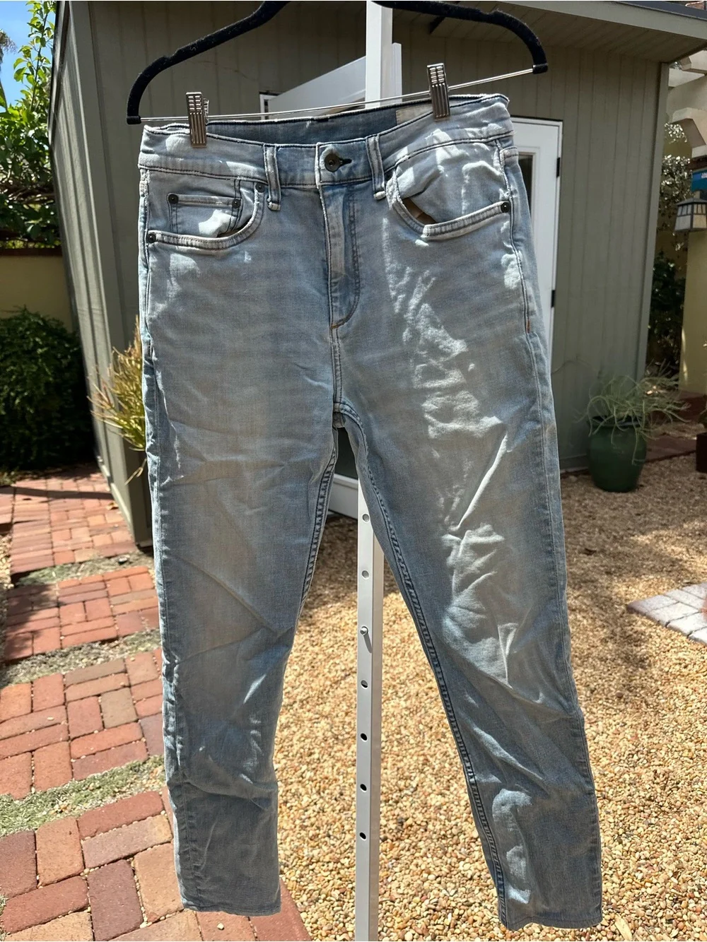 rag & bone Light Wash Cropped Ankle Jeans